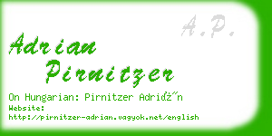 adrian pirnitzer business card